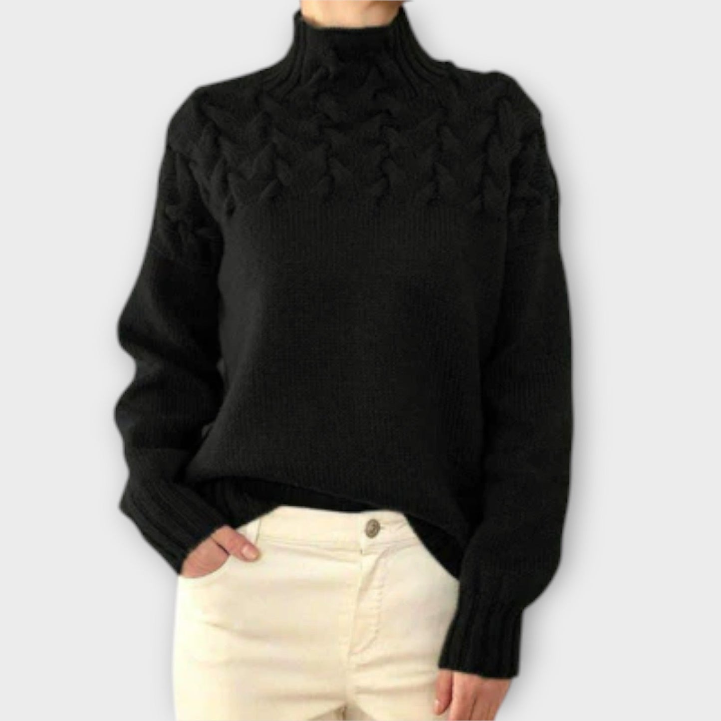 Maglione Chiara | Stile Intrecciato e Comfort Avvolgente