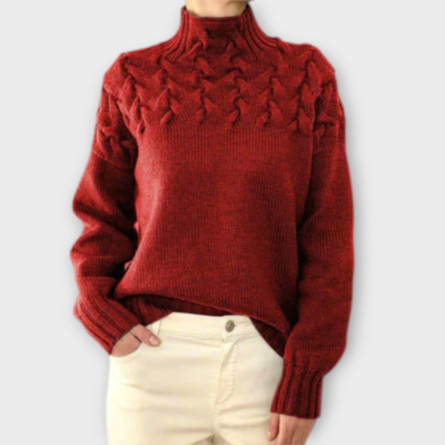 Maglione Chiara | Stile Intrecciato e Comfort Avvolgente