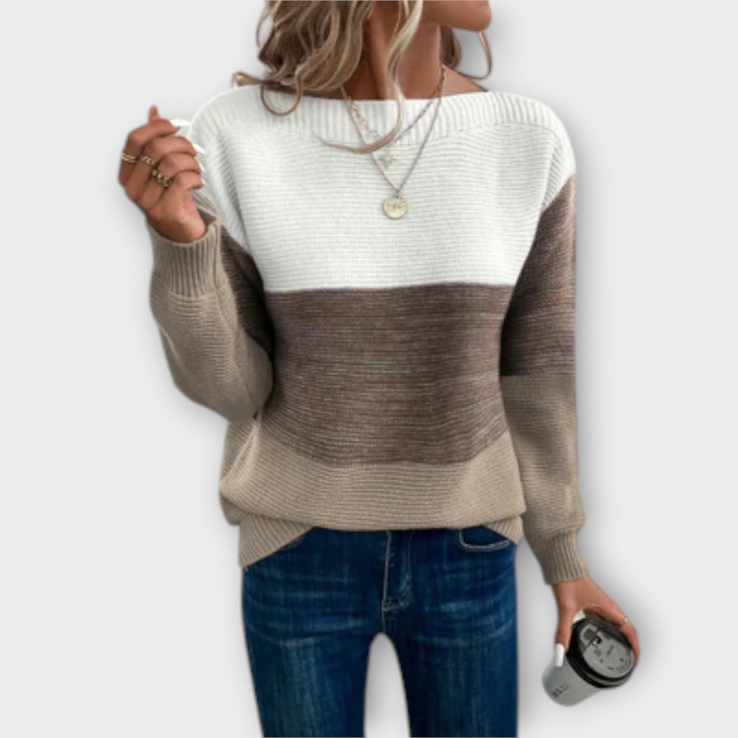 Maglione Martina | Stile Patchwork e Comfort Elegante