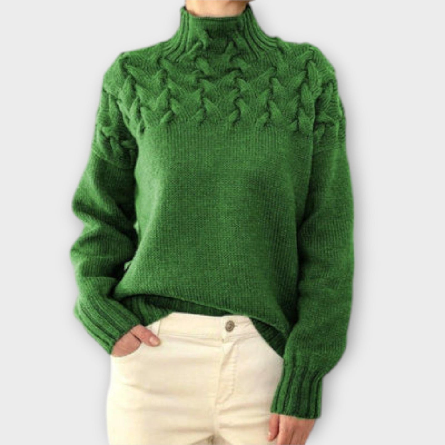 Maglione Chiara | Stile Intrecciato e Comfort Avvolgente