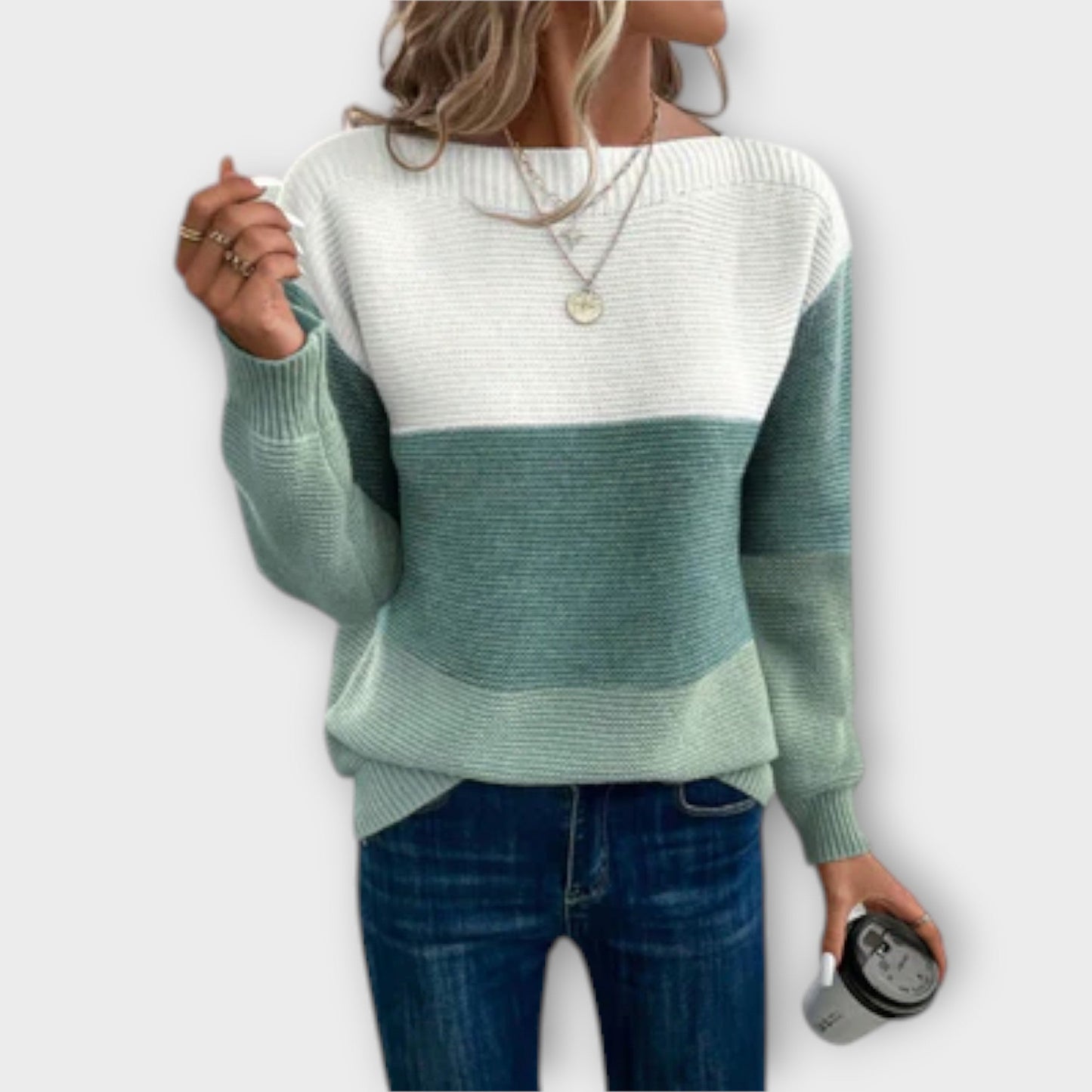 Maglione Martina | Stile Patchwork e Comfort Elegante