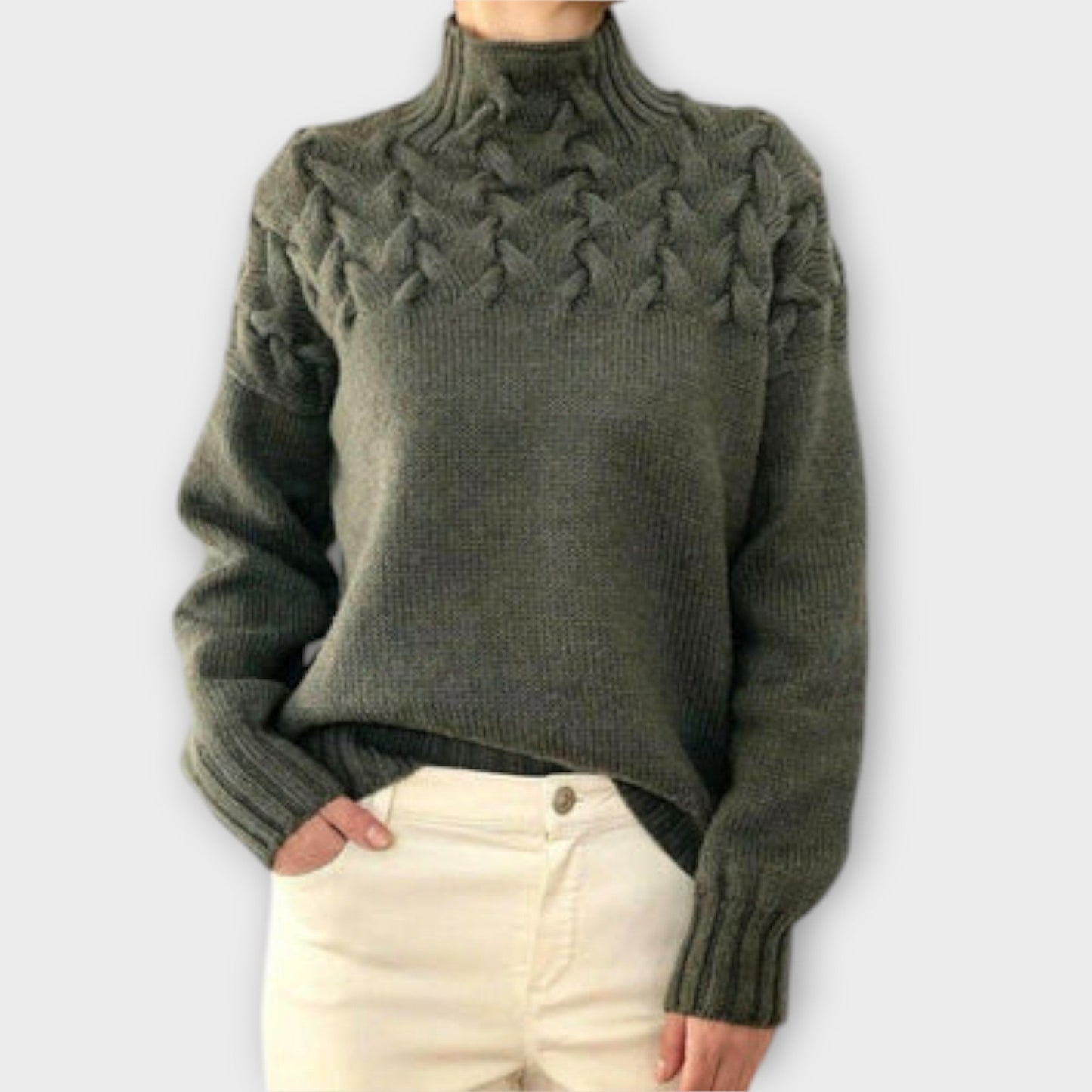 Maglione Chiara | Stile Intrecciato e Comfort Avvolgente