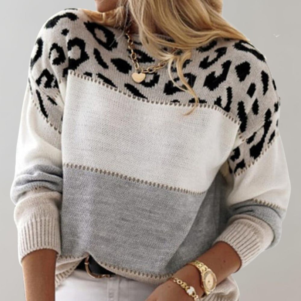 Camilla - Maglione Casual con Motivo Leopardato