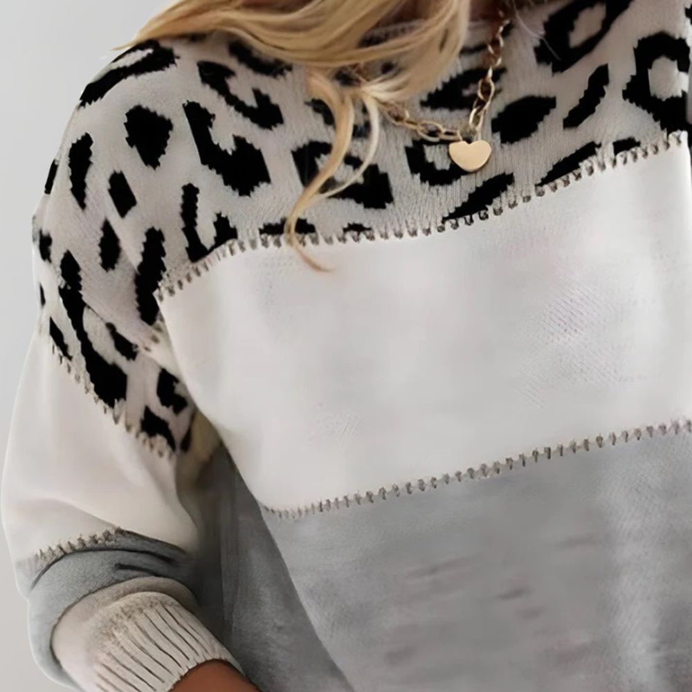 Camilla - Maglione Casual con Motivo Leopardato