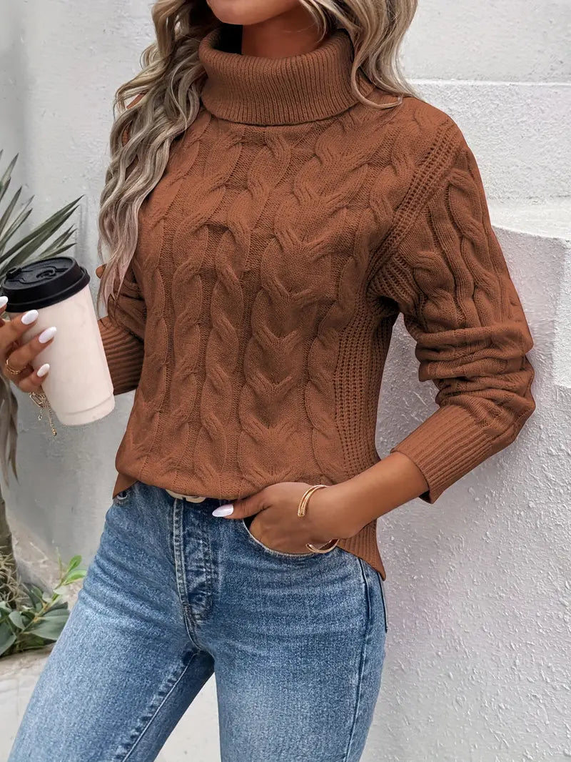 Aurora | Maglione Dolcevita Treccia