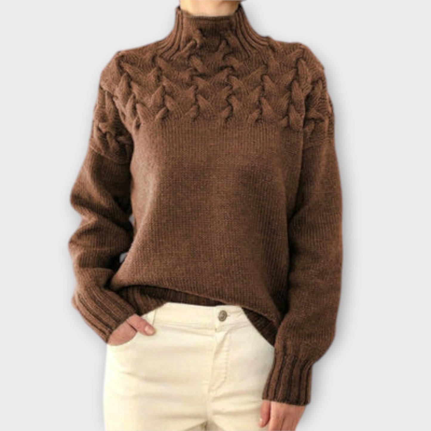 Maglione Chiara | Stile Intrecciato e Comfort Avvolgente